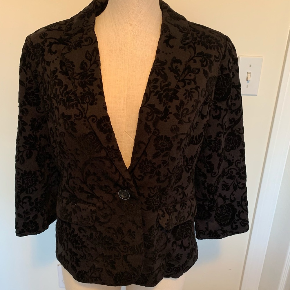 Flocked blazer jacket
